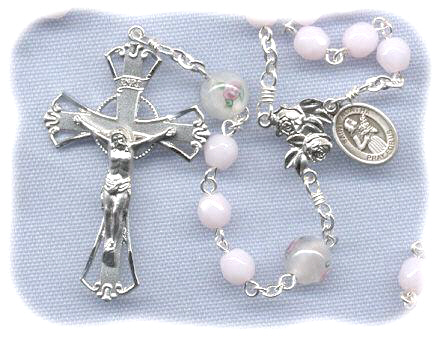 pink opal bc rosary